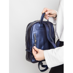 Женский кожаный рюкзак Anzolla Premium blue chameleon 
(арт. 3040-58)