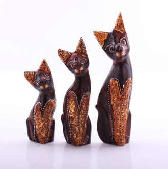 Модель № W53: набор статуэток &quot;3 кошки&quot;