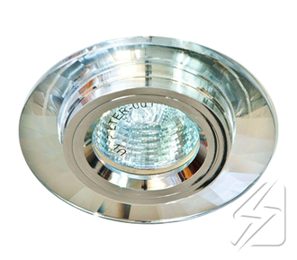 Светильник JCDR G5.3 стекло 8160 круг с гранями серебро