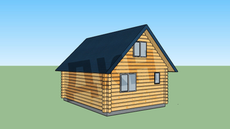 Дом 6 на 8 из бревна