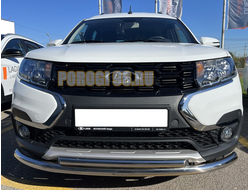Защита переднего бампера двойная d53/42 для Lada Largus Cross 2021-