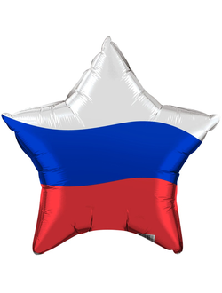 Шар 21"/53 см Звезда "Триколор", Россия
