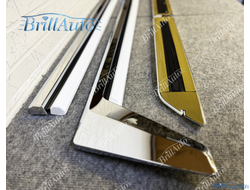 Молдинги Lexus LX600 LX500d на двери белые, хром