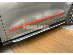 Пороги OEM Style с логотипом для Haval Jolion 2020-