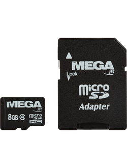 Карта памяти ProMega jet microSDHC Cl4 + адаптер, PJ-MC-8GB