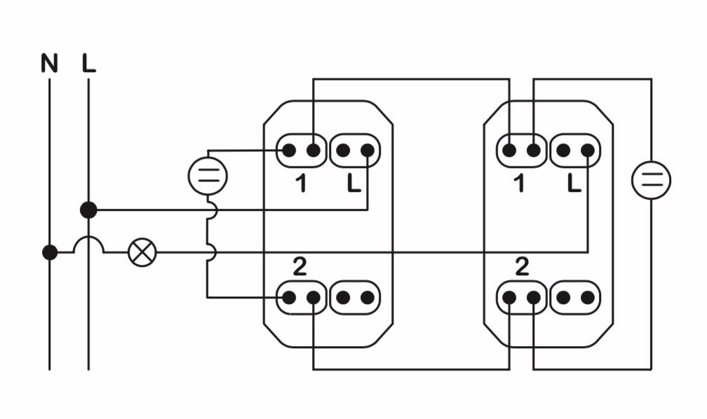 КАК ПОДКЛЮЧИТЬ ПРОХОДНОЙ ОДНОКЛАВИШНЫЙ ВЫКЛЮЧАТЕЛЬ SCHNEIDER ELECTRIC .