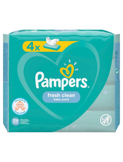 Салфетки влажные детские PAMPERS Fresh Clean 208шт