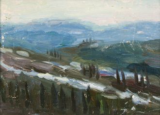 Сосновская А.Е. Южный вечер. к.м. 24Х33 1950-е (81)