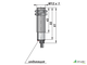 Индуктивный датчик цилиндрический с резьбой переключающий И01-NO/NC-NPN (М12х1)