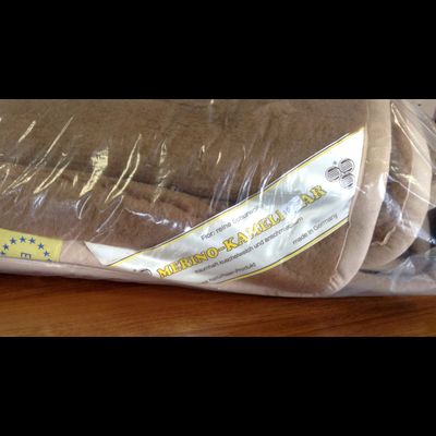 ОДЕЯЛО из чистой живой шерсти ВЕРБЛЮД КОРИЧНЕВЫЙ (двойное)