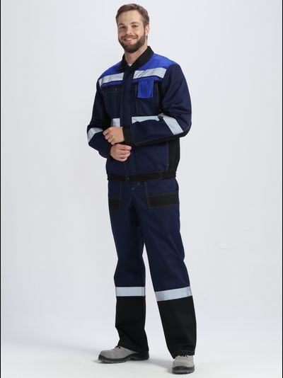 Серия костюмов "Виват" синий с брюками