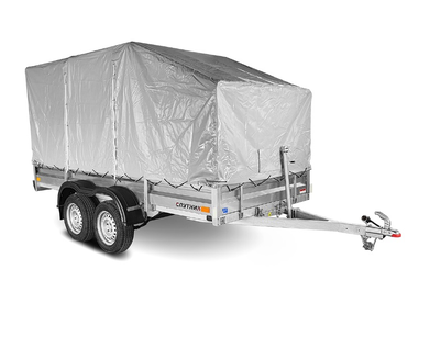 Прицеп «Спутник PRO» (3440x1440x330) оцинкованная рама, двухосный, с силовым подрамником, LED оптика