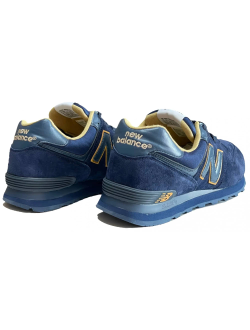 New Balance 574 Темно-синие замшевые