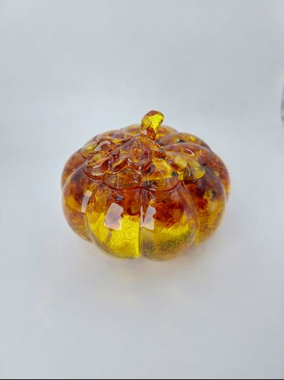 Шкатулка &quot;Тыква с листочком&quot;