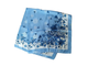 Платок Softel голубой с узорами 90 см на 90 см хлопок + полиэстер