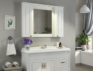 Мебель COMFORTY Зеркало-шкаф "Палермо-120" белый глянец