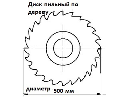 Дисковые пилы по дереву диаметром 500 мм
