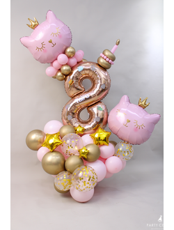 Стойка с цифрой с кошечками