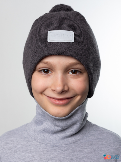 Шапка 24201-02 х/б подклад, графит 52-54