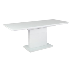 Стол ALTA 140 WHITE / супер белое глянцевое стекло М-City
