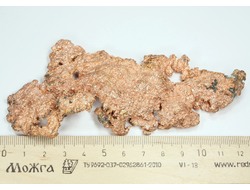 Медь самородная, коллекционный образец, США (124*60*15 мм, 136 г) №28734