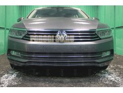 Защита радиатора Volkswagen Passat B8 1.4 TSI 2014- (3 части) black