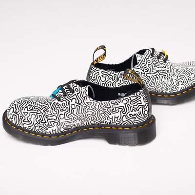 БОТИНКИ DR. MARTENS 1461 KEITH HARING ЧЕРНО-БЕЛЫЕ