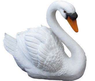 Садовая фигура Лебедь белый