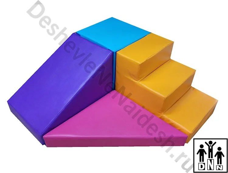 Мягкий модульный Спортивный комплекс «Островок» сиреневый