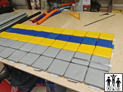 Модульный мягкий пол DNN 20х20х4 см тент желтый