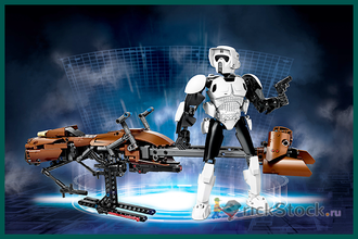 # 75532 Сборный Комплект «Штурмовик–Разведчик на Спидере» / “Scout Trooper & Speeder Bike” Buildable Action Set (2017)