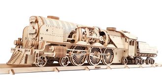 Сборная модель Локомотив с тендером V-Экспресс UGEARS