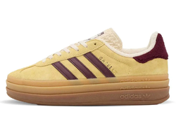 Adidas Gazelle Bold Almost Yellow Maroon