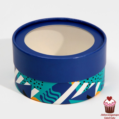 Коробка тубус шляпная «Геометрия», диаметр 12см h5см