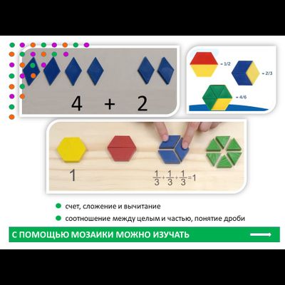 Мозаика "Геометрические фигуры". Набор для класса