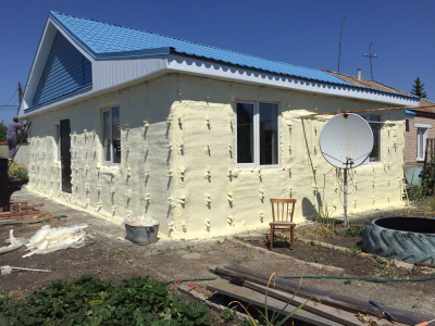 Утепление стен и фасада пенополиуретаном