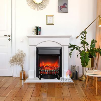 Электрокамин Женева WT с очагом Fobos