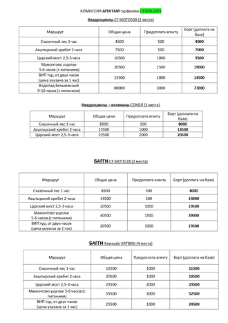 Прогулка на квадроциклах