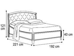 Кровать "Curvo Legno Capitonne" 180х200