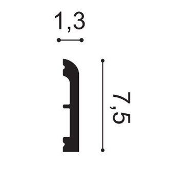 Молдинг гибкий SX183F CASCADE - 7,5*1,3*200см