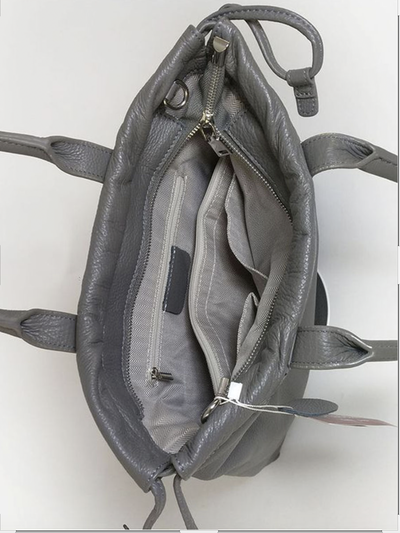 (АРТИКУЛ: 9493/1/1) СУМКА ЖЕНСКАЯ, СРЕДНЕГО РАЗМЕРА, НАТУРАЛЬНЫЕ КОЖА, СЕРАЯ, РЕМЕНЬ ЧЕРЕЗ ПЛЕЧО *