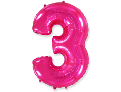 Фольгированная цифра - Малиновая