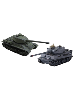 Танковый бой на радиоуправлении T34 vs Tiger Predator / 1:28