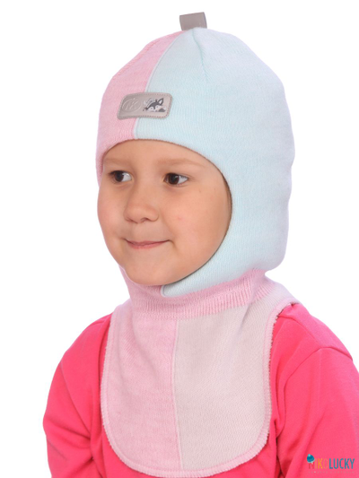 Шапка-шлем  21101-03, цвет розовый,бирюзовый р. 52-54