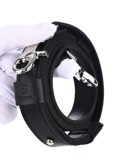 Плечевой кожаный ремень Черный