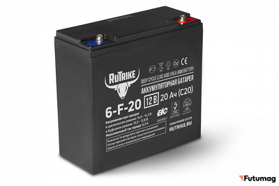 Аккумулятор RuTrike 6-F-20 (12V20A/H C20)