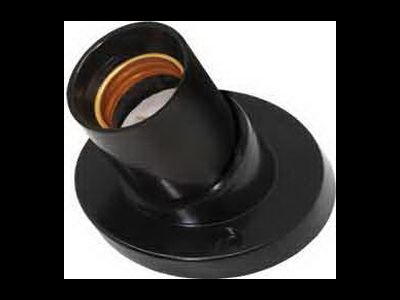 Патрон Ecola накладной наклонный E27 Черный AB7SNBEAY