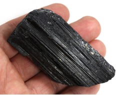 Турмалин чёрный (шерл), кристалл необработанный, Бразилия (69*35*29 мм, 140 г) №37616