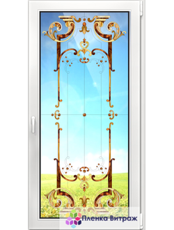 Витражная пленка, витражная пленка самоклеющаяся, пленочный витраж с классическим рисунком
