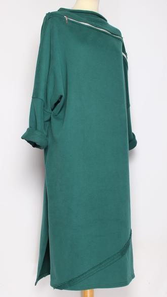 ПЛАТЬЕ БОХО "Молния плотное" малахит р.46-52